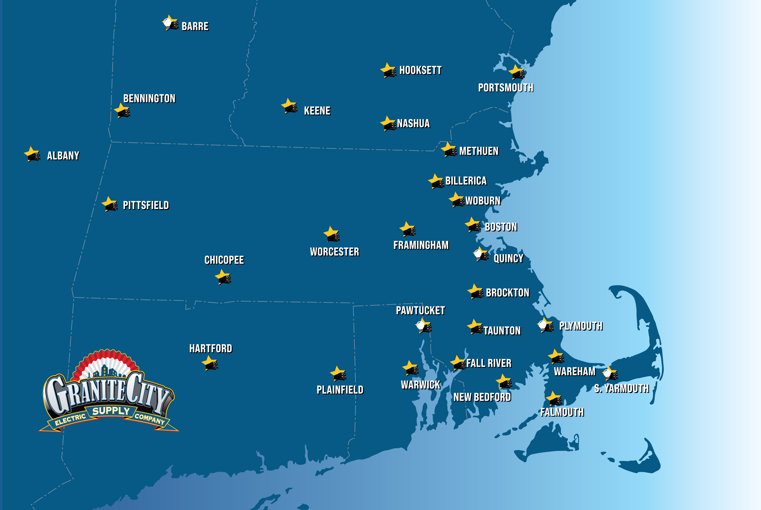 Map of Night Train Depot pickup locations
